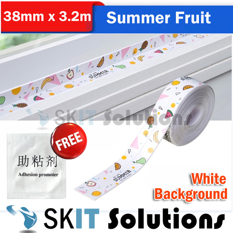 PVC Waterproof Self-Adhesive Sealing Wonder Tape Strip for Bathroom Bathtub Toilet Washing Basin Wall Kitchen Sink Stove Edge Countertop Floor Caulk