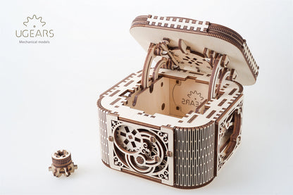 Ugears Treasure Box ★Mechanical 3D Puzzle Kit Model Toys Gift Present Birthday Xmas Christmas Kids Adults