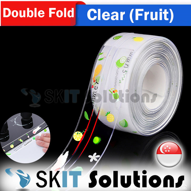 Upgraded Single / Double Fold Caulk Tape Self Adhesive Mildew Sealing Wonder Tape Sealant Sealer Strip for Kitchen Bathroom