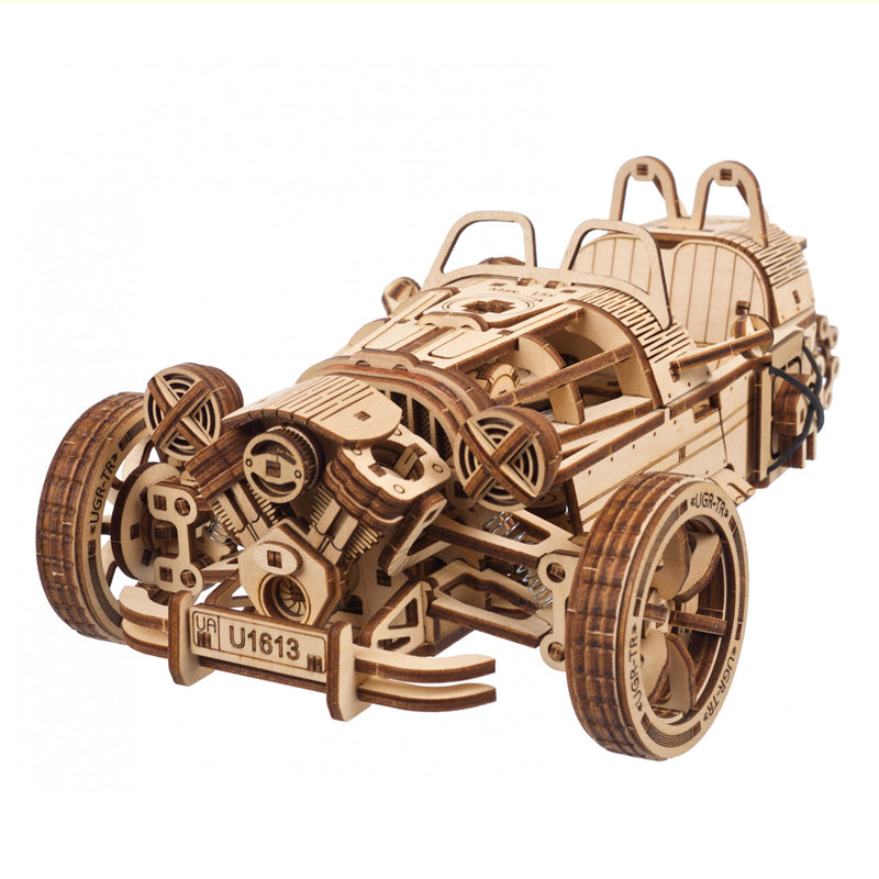 Ugears Three-Wheeler UGR-S 3D Mechanical Model Wooden Puzzle DIY Kits