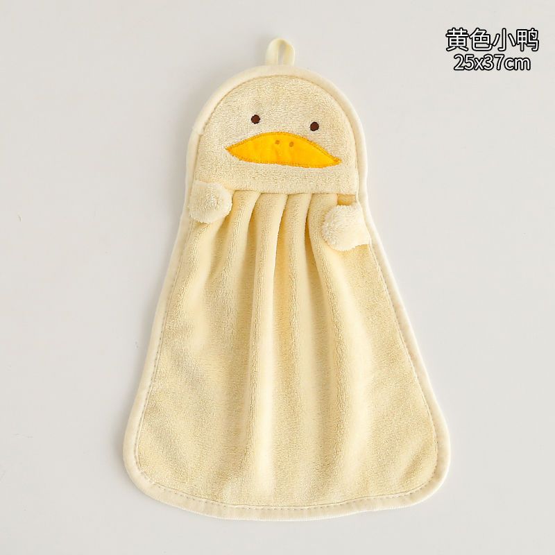 Cartoon Hand Towel Cute Soft Coral Fleece Hand Towel Kitchen Towel Bathroom Dry Hand Towels
