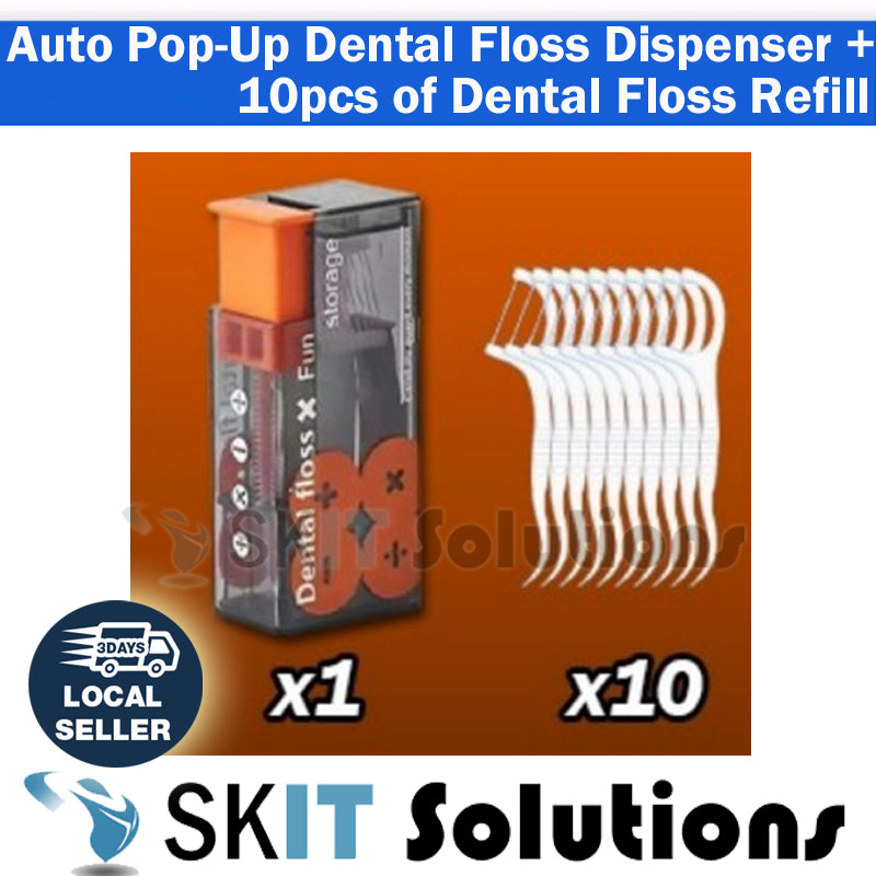 Portable Automatic Pop-Up Dental Floss Dispenser Storage Box Toothpick Oral Care Tooth Cleaning Tool