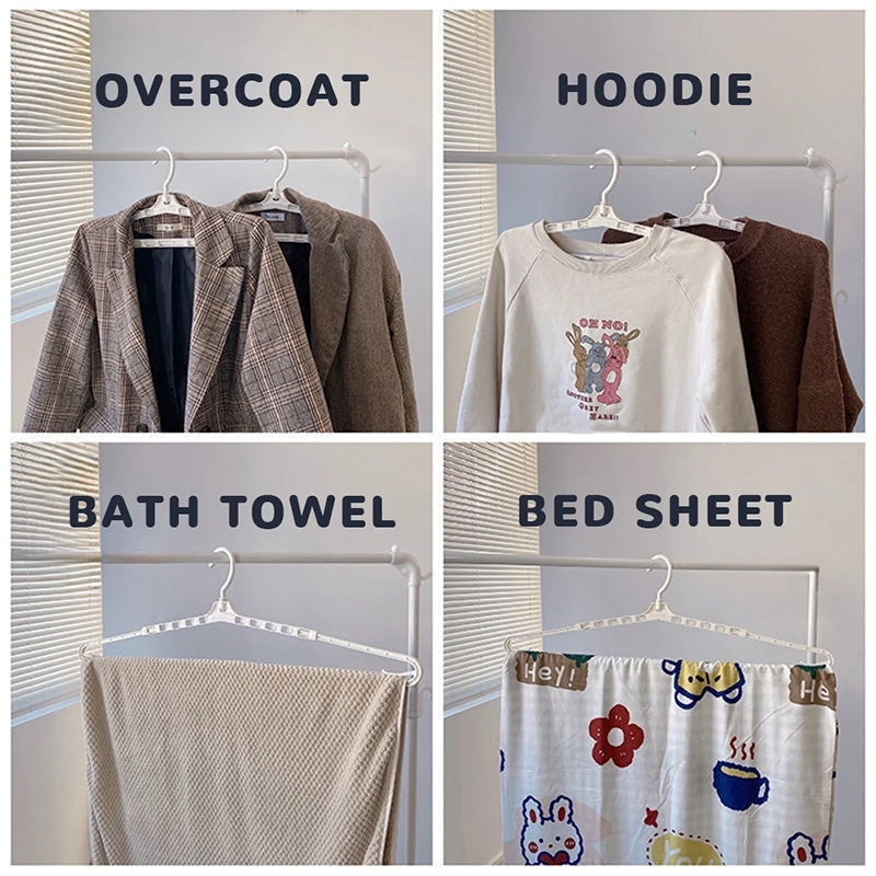 Super Long Retractable Telescopic Clothes Hanger 360° Rotating Hook Laundry Rack Space Saving Towel