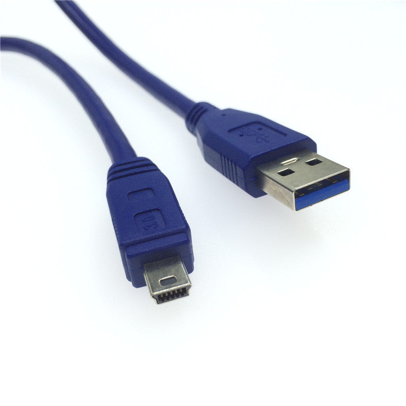 1M / 3M USB 3.0 Type-A Male to Mini 10pin Male Blue Cable USB3.0 AM to Mini USB B 10 Pin Male to Male 1 Meter / 3 Meter