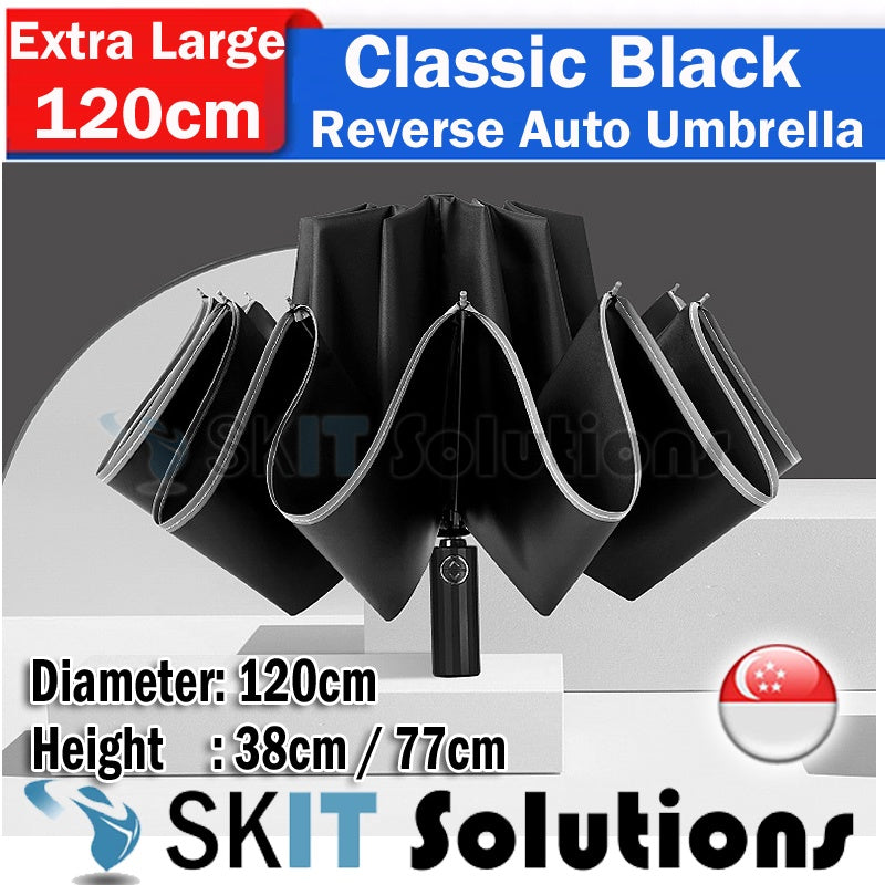 Super Large Automatic Reverse Folding Umbrella Inverted Fold Windproof Auto Open Close Anti UV Coating Lightweight