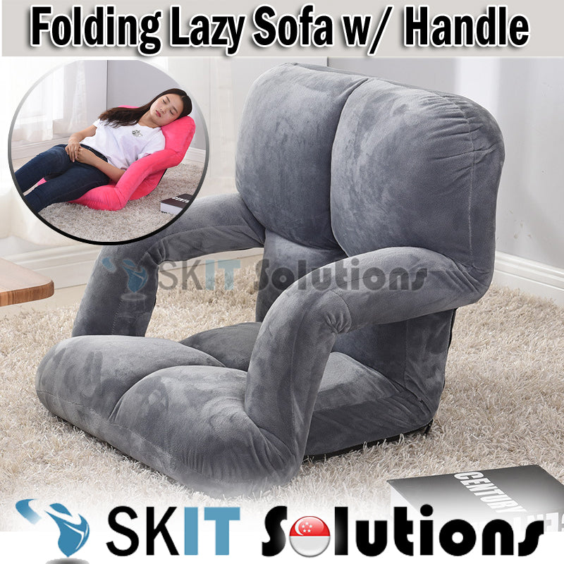 Adjustable Relaxing Folding Sofa Bed w/ Handle Multifunctional Foldable Reclining Chair 5 Position Furniture Living Room