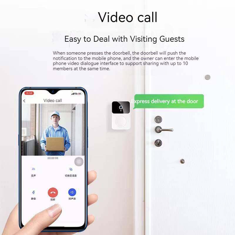 X9 Visual Doorbell Wireless Door Bell Remote Home Intelligent HD Monitoring Night Vision Visual Intercom