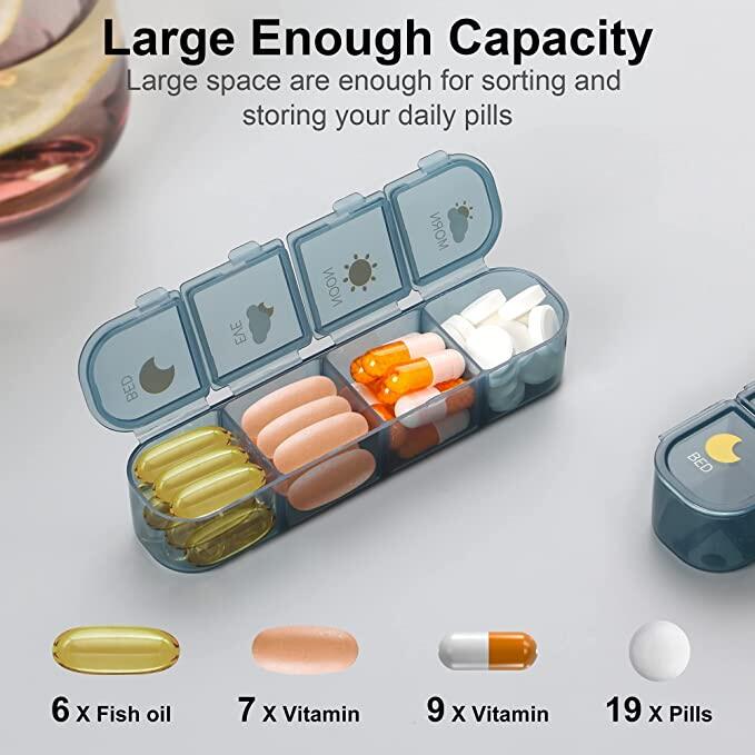 21 / 28 Grids Weekly Pill Organizer 7 Days Travel Medicine Storage Case Box Portable Large Capacity