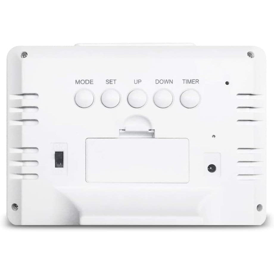 Digital LCD Alarm LED Table Clock with Large Display, BackLight Voice Control, World Time, Timer, Calendar