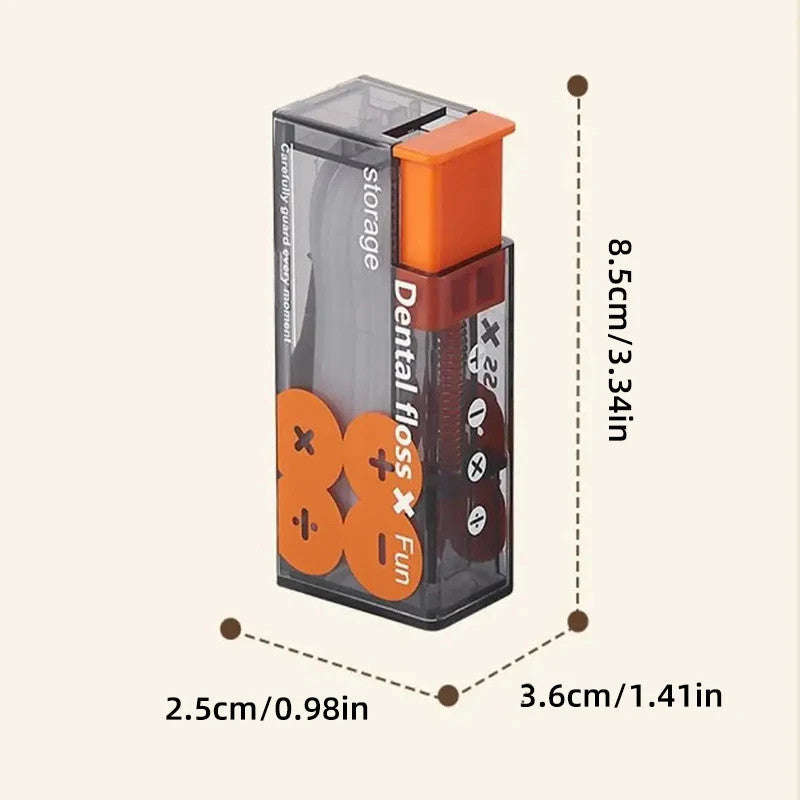 Portable Automatic Pop-Up Dental Floss Dispenser Storage Box Toothpick Oral Care Tooth Cleaning Tool