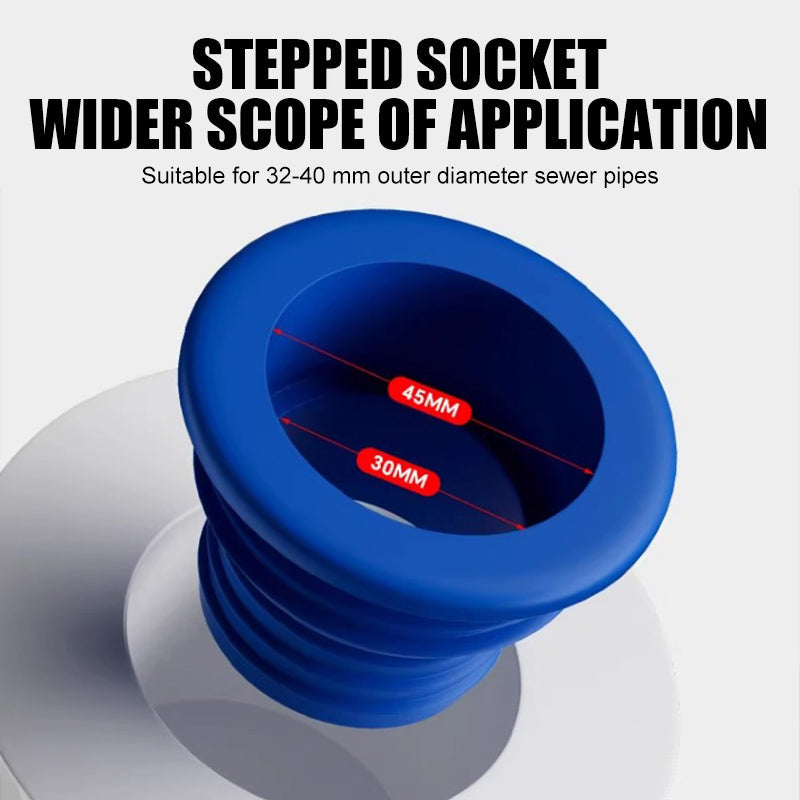 50/60/75mm Drain Pipe Sealing Plug Sewer Seal Deodorant Silicone Ring Washing Machine Drainage Backflow Preventer Bathroom Kitchen
