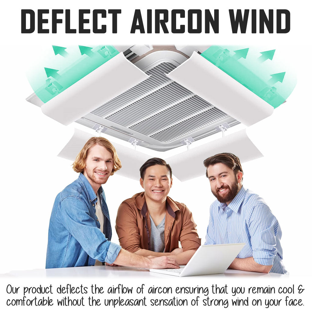 Central Aircon Cassette Wind Deflector Ceiling Air Conditioner Airflow Diverter Air Con Shield Windshield Deflactor