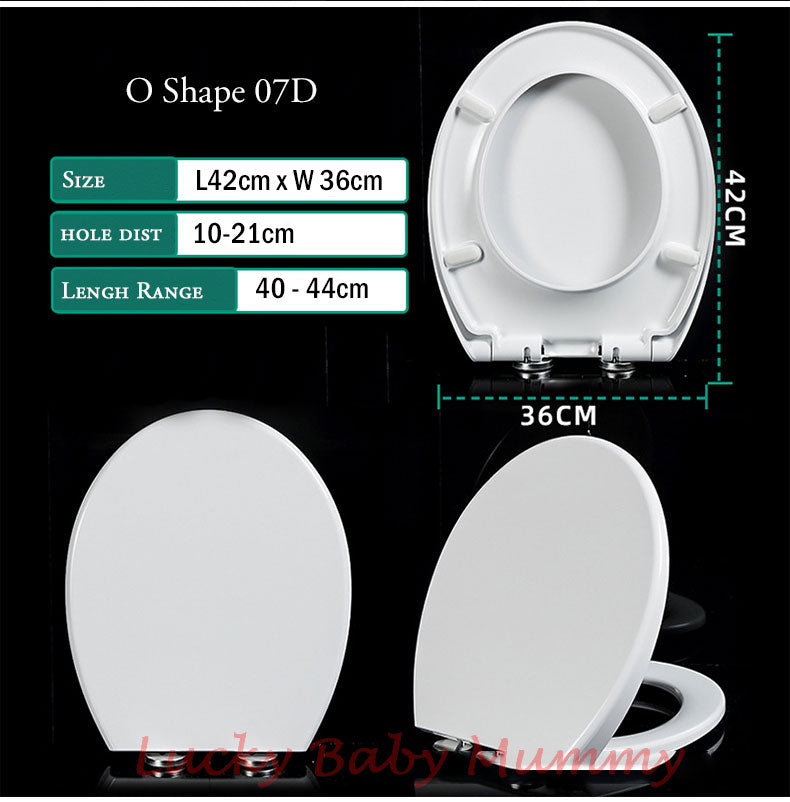 Toilet Seat Cover Quick Release Silent Slow Close Extra Thickness Easy Install Lid Seatcover 马桶盖