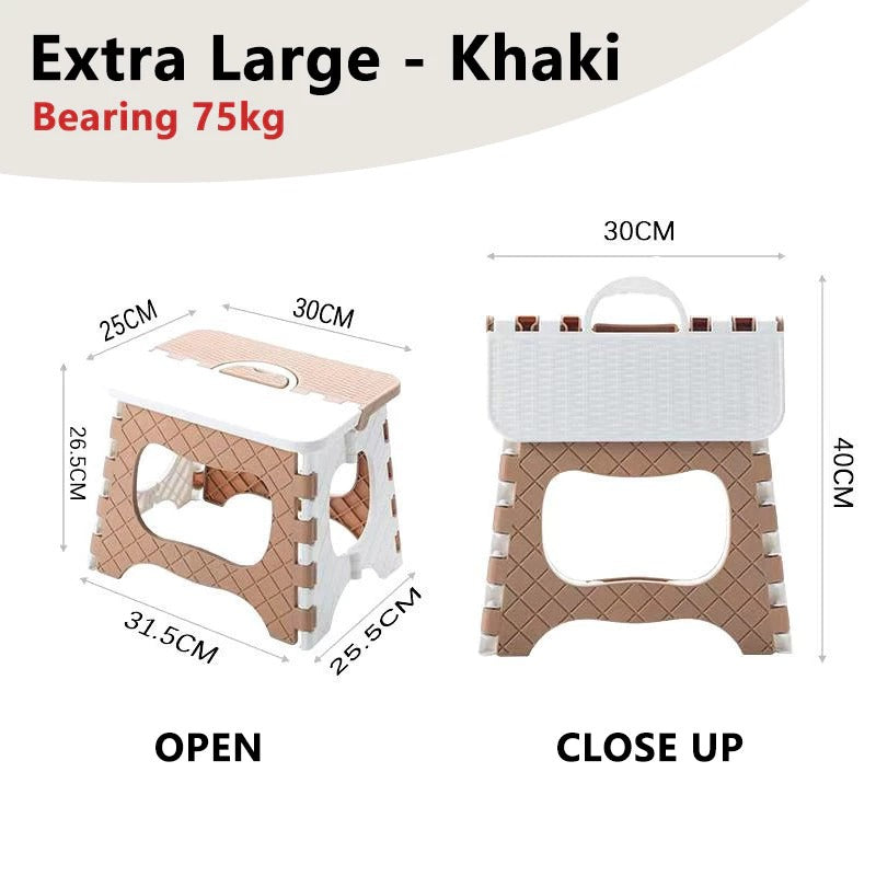 Foldable Portable Stool Chair Outdoor Camping Fishing Lightweight Stackable Seat for Kids Adults