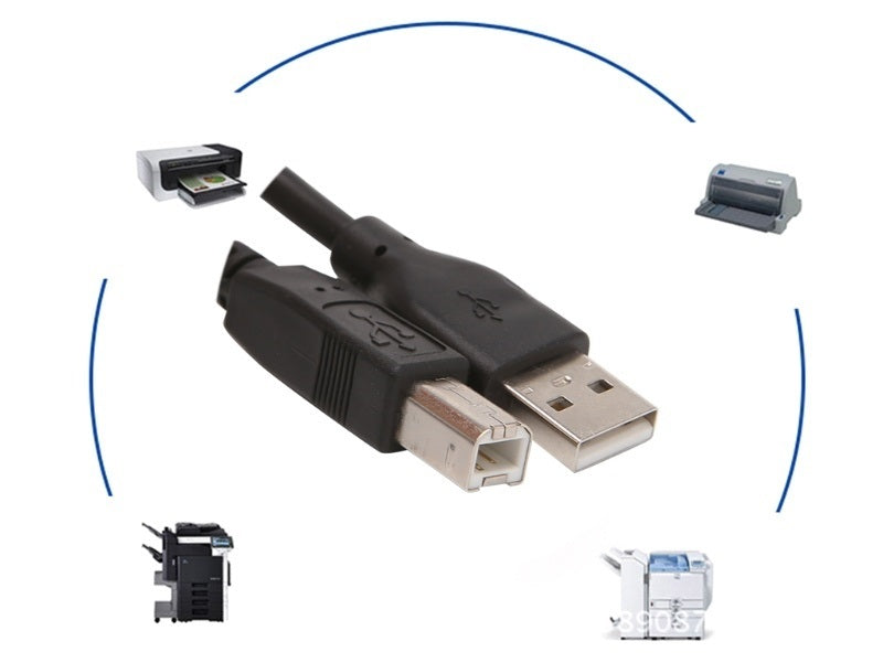 USB 2.0 Type A to B Male Printing Cable Sync Data AM to BM High-Speed Print Cord for Printer Scanner