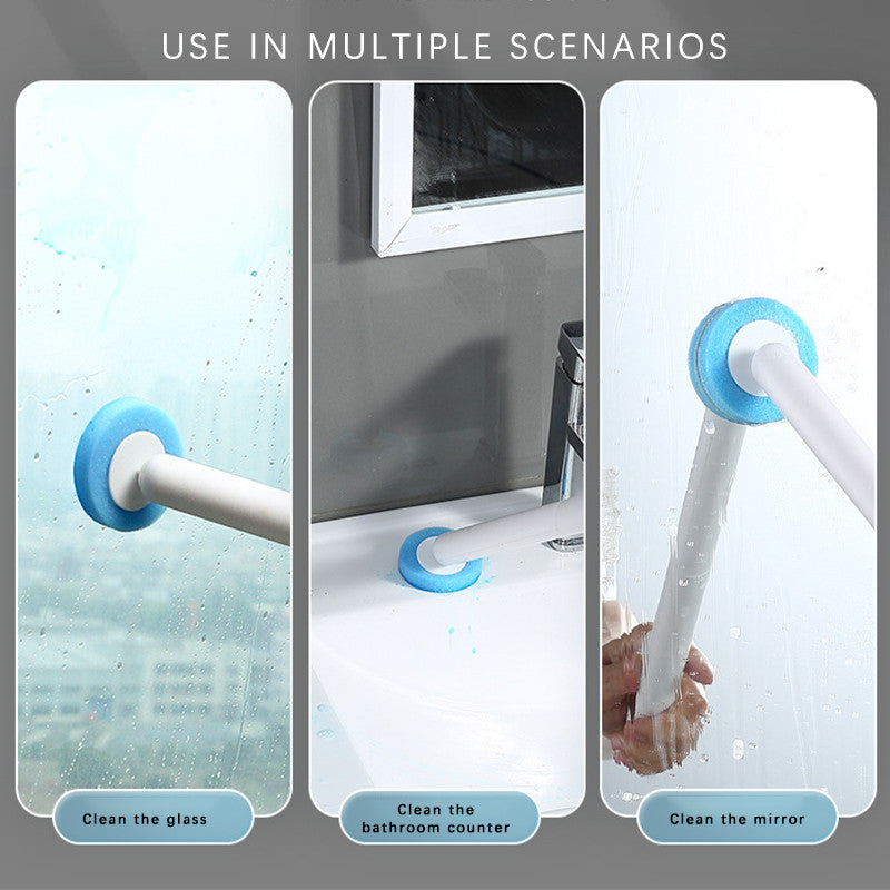 ECOCO Disposable Toilet Brush Set Wall-Mounted No Drilling 360° Cleaning Free Refill Head Storage