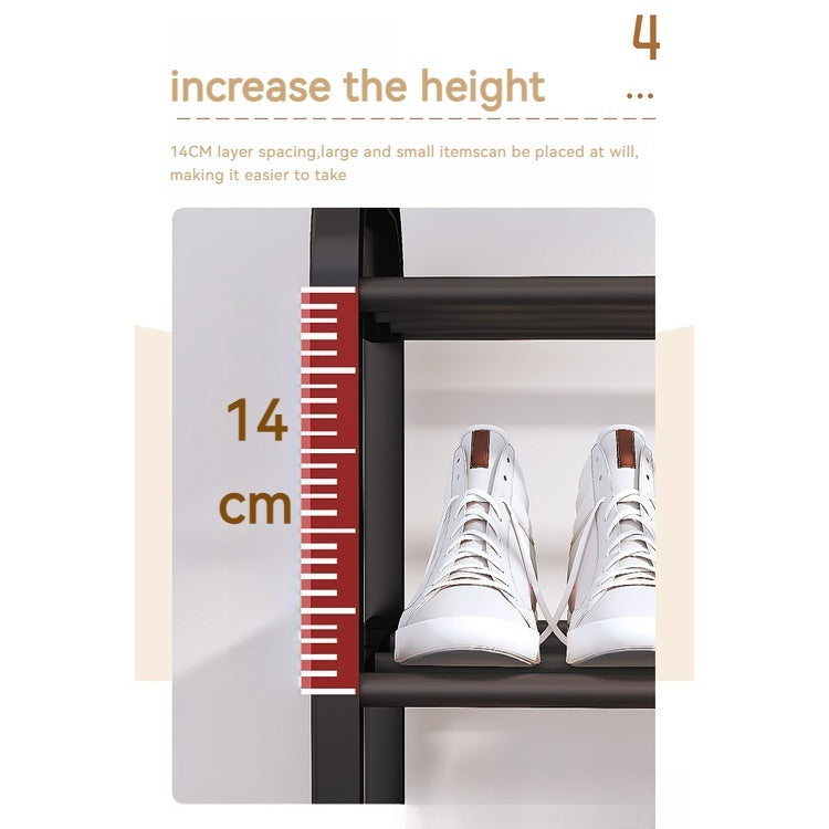 Multi-Layer Shoe Rack Waterproof Steel Pipe Dustproof Easy Assemble Storage Shelf for Home Dormitory