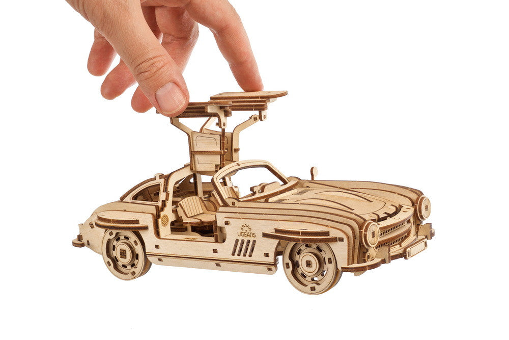 UGEARS Winged Sports Coupe 3D Mechanical Model Wooden Puzzle DIY Car Kits