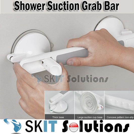 Suction Cup Grab Bar Handrails Handle Bathtubs Showers Toilet Bathroom Washroom Safety Armrest Helping Elderly Child