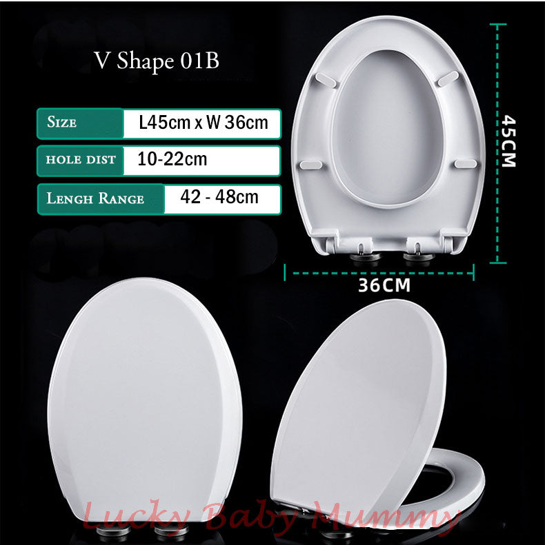 Toilet Seat Cover Quick Release Silent Slow Close Extra Thickness Easy Install Lid Seatcover 马桶盖