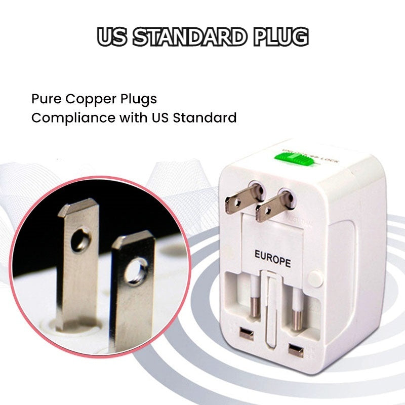 Universal / International / Worldwide Travel Adaptor All-In-One with USB / Type-C Charging Ports