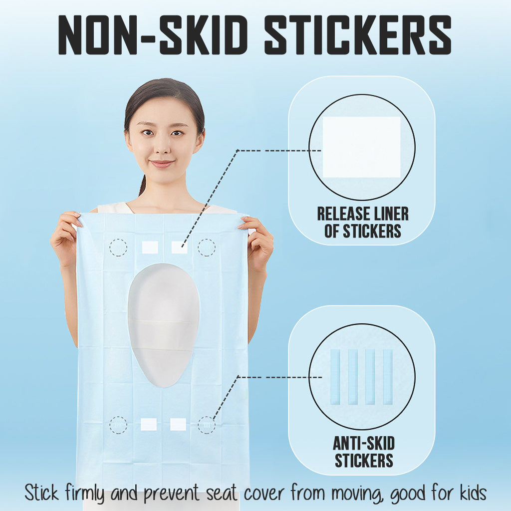 10pc/Pack Disposable Toilet Seat Bowl Cover Sanitary Pad Waterproof Anti Bacterial Hygiene Home Travel Essential Toiletries