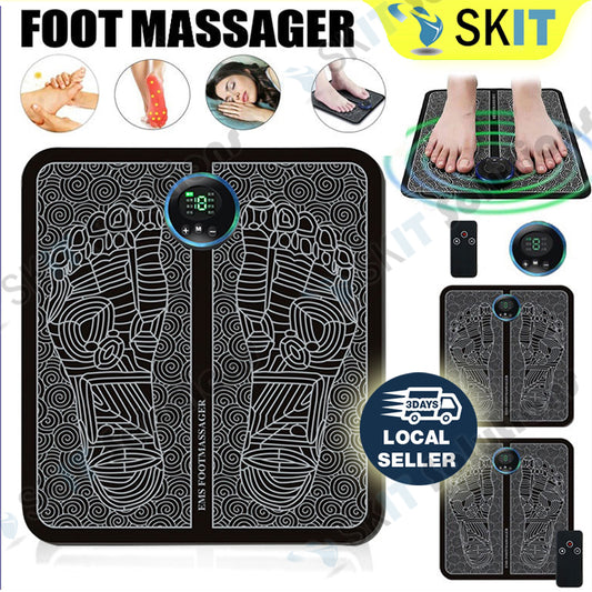 Portable EMS Foot Massager Mat Electric Muscle Stimulator Blood Circulation Acupuncture Pain Relief