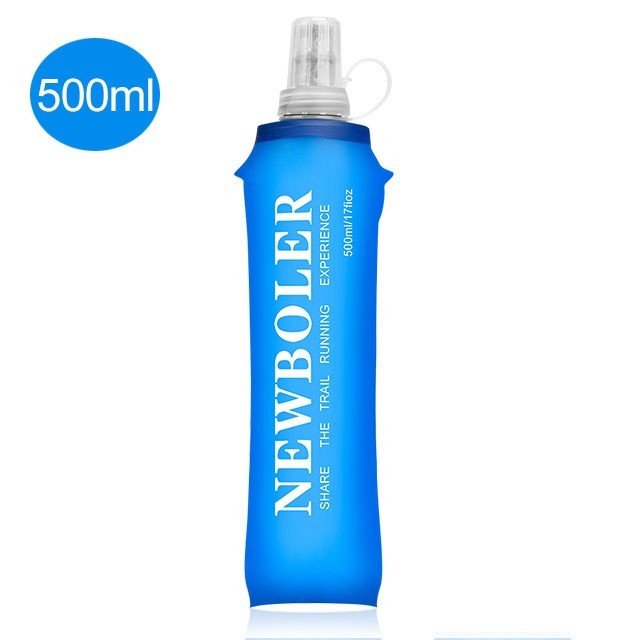 NEWBOLER TPU Soft Silicone Flask Foldable Water Bottle 150ml 250ml 500ml 750ml for Outdoor Sports