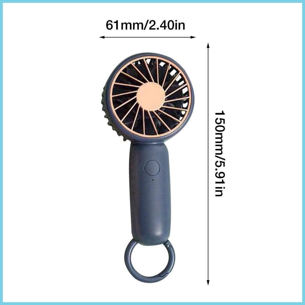 Mini USB Fan Portable Rechargeable Handheld Silent 3 Speed Travel Office Outdoor Summer Cooling Fan