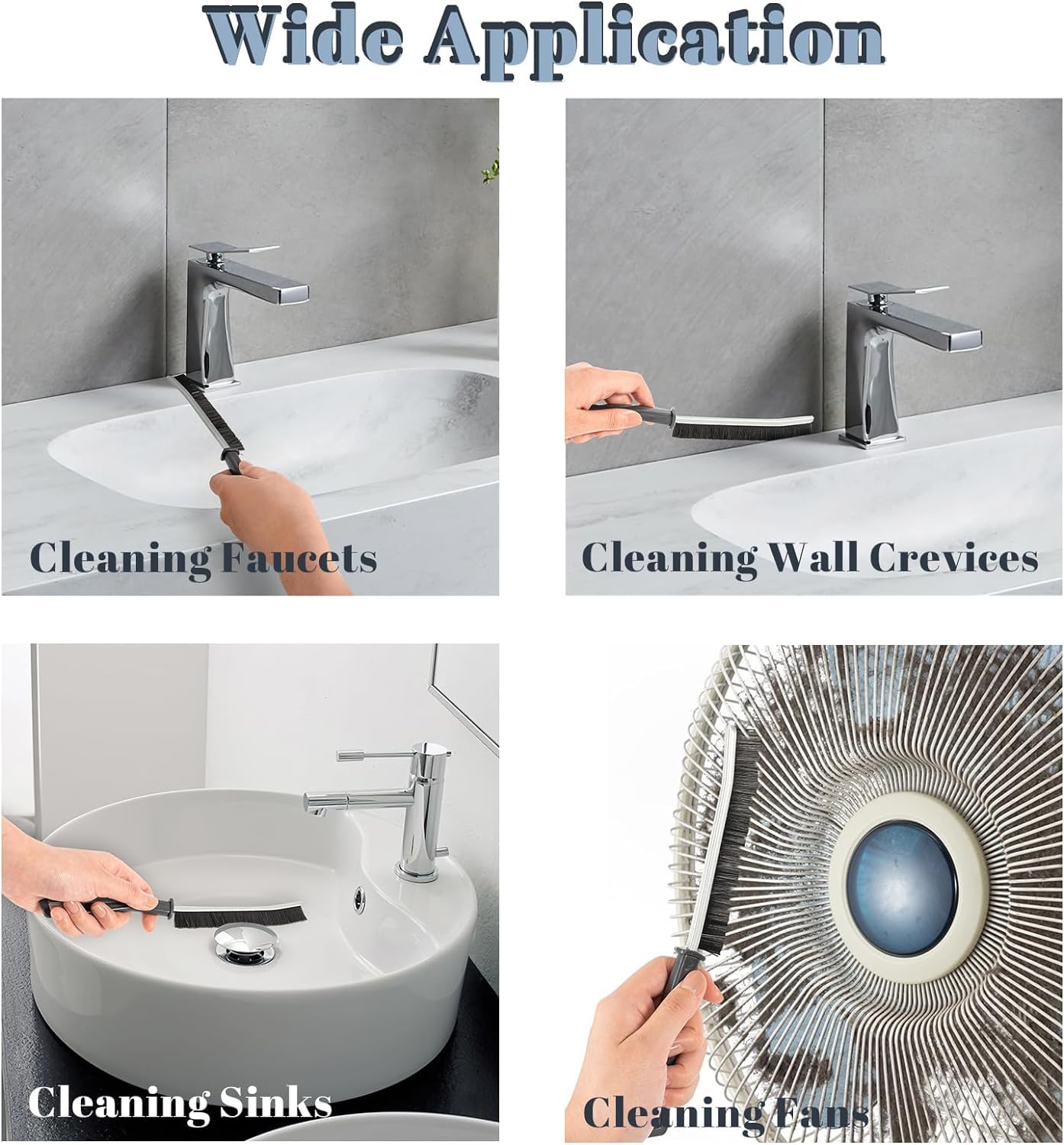 3/5/8pcs Kitchen Wire Brush Set Toilet Gas Stove Cleaning Tool Kit Cleaner Crevice Grout Scrubber