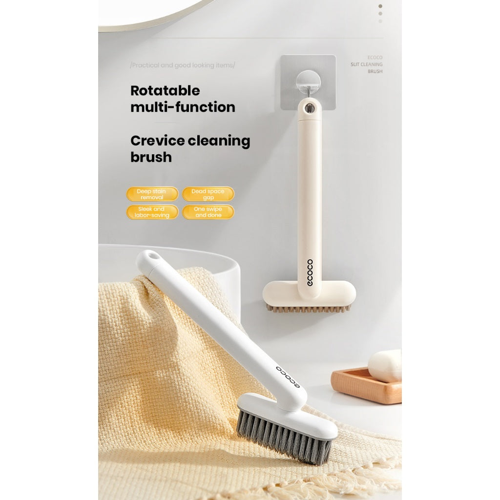 ECOCO Multi Function Gap Cleaning Brush 2 In 1 Rotary Seam Cleaner Brush 2in1 Bathroom Toilet Brush