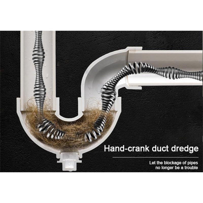Plumbing Auger Drain Snake Clog Remover Tool Pipe Cleaner Plunger Toilet Kitchen Sewer Declogger
