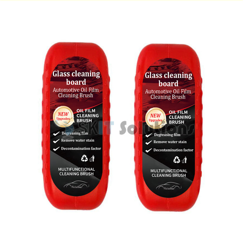 Car Glass Oil Film Cleaner Brush Windshield Stain Remover Strong Degreasing Tool for Clear Vision