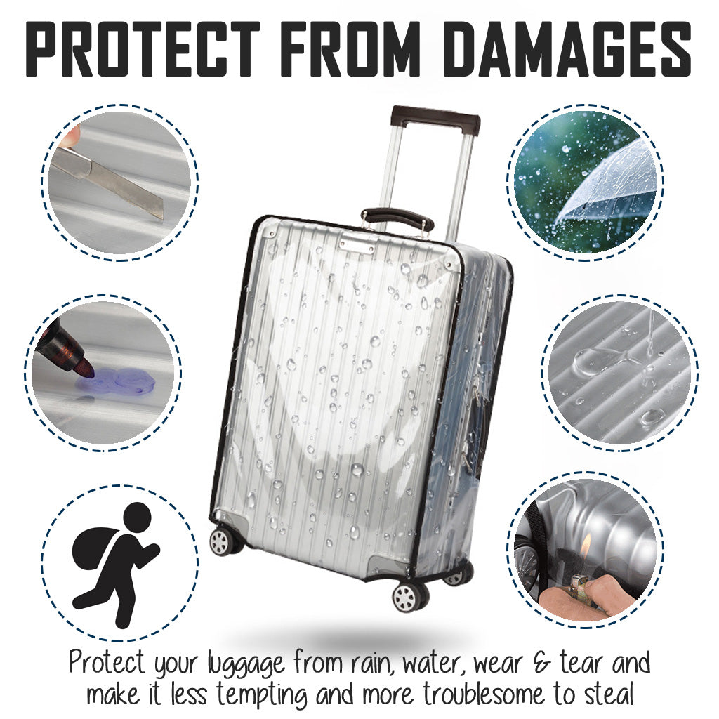 PVC Clear Cover For Luggage Protector Travel Suitcase Cover Transparent Waterproof Trolley Protective Bag 20-30 Inches