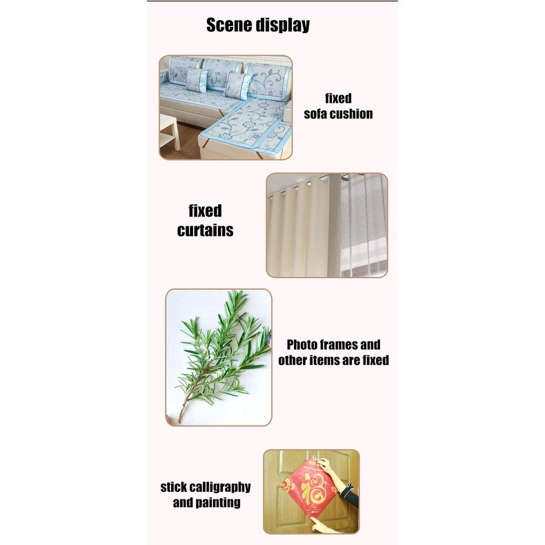 20m Strong Double Sided Mesh Adhesive Tape Cloth Base Grid Yellow Waterproof Traceless Translucent Carpet Floor