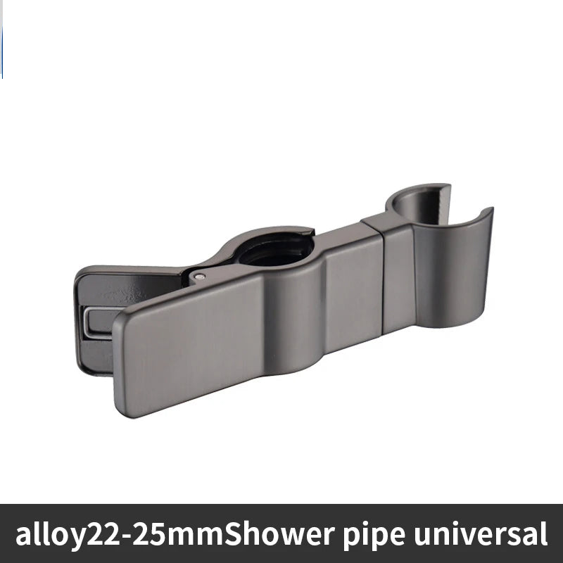 Chrome-Plated Brass Shower Head Rail Bracket Adjustable Bathroom Accessories Universal Showerhead Slider Holder No Drill
