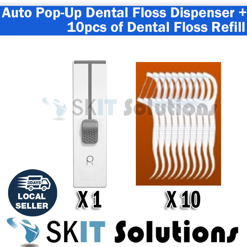 Portable Automatic Pop-Up Dental Floss Dispenser Storage Box Toothpick Oral Care Tooth Cleaning Tool