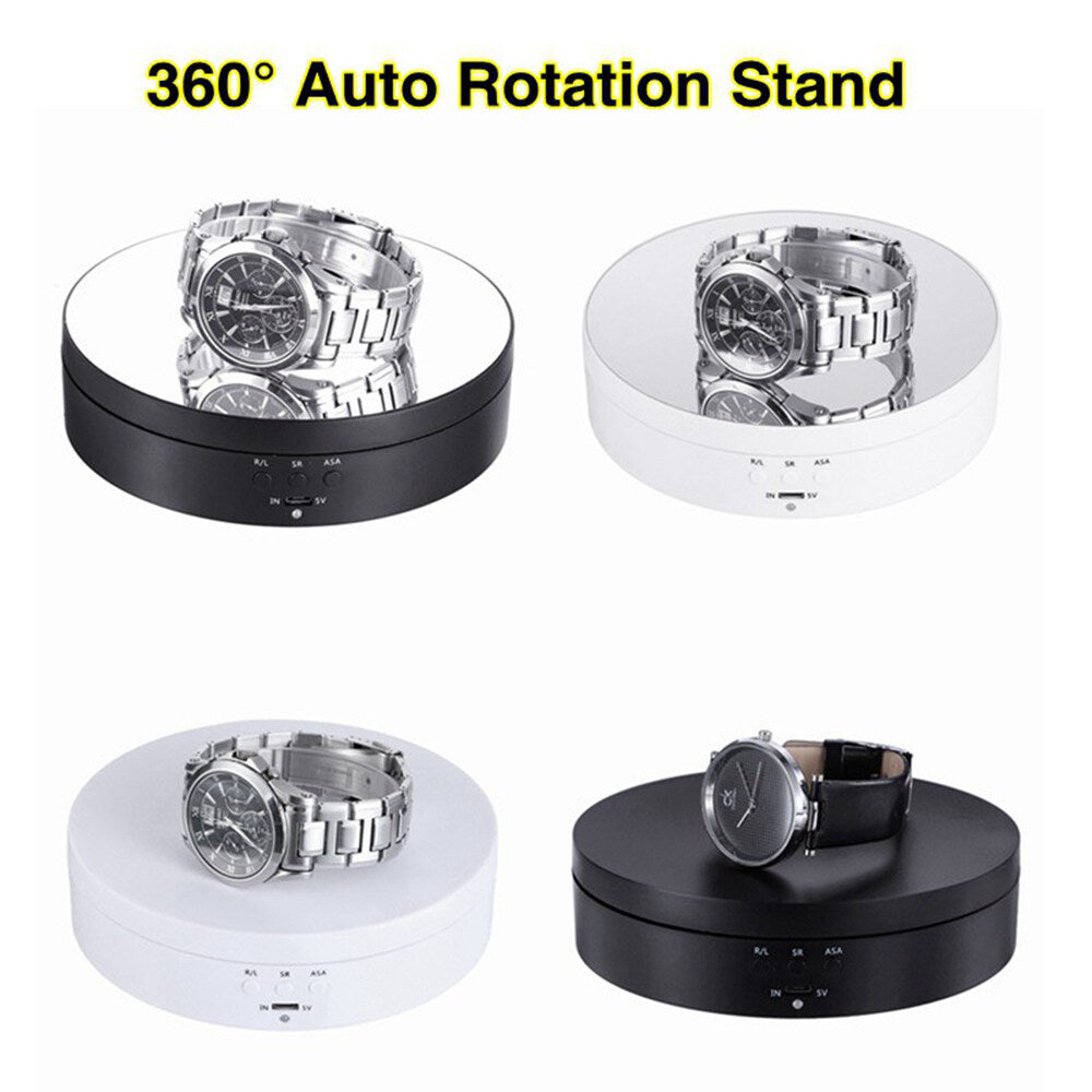 Rotating Display Stand 360 Degree Rotating Turntable Display Stand with USB Power Cable for Photography Products Jewelry