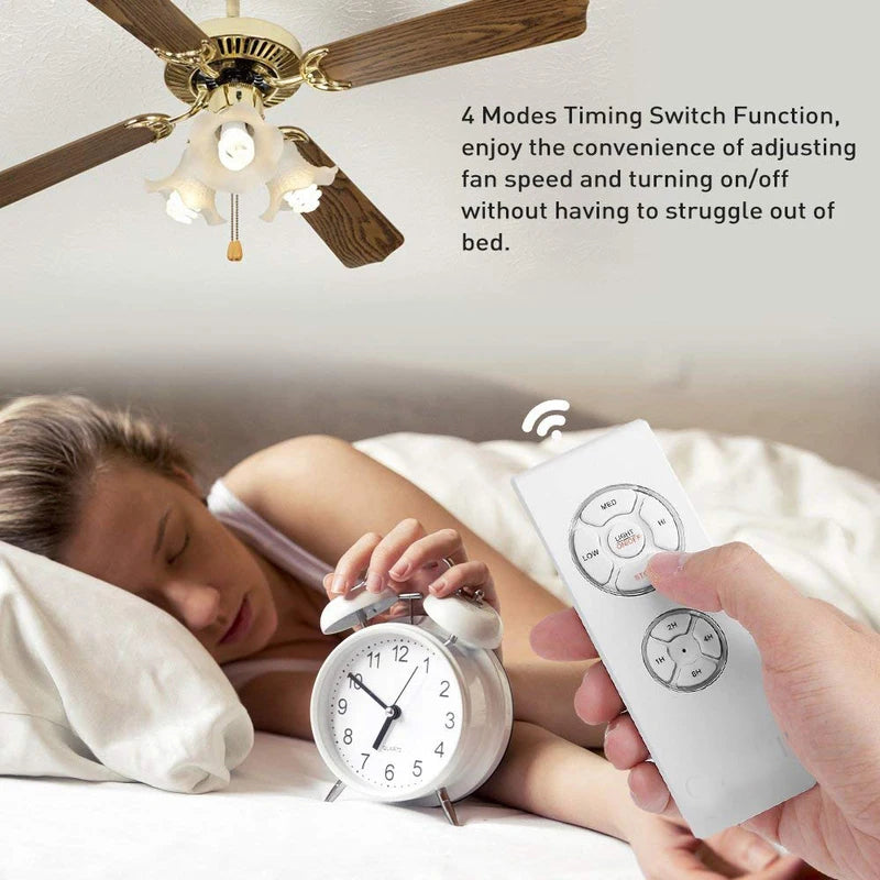 Smart Universal Ceiling Fan Lamp Remote Control Kit with Receiver 3 Speed Timing Wireless Controller