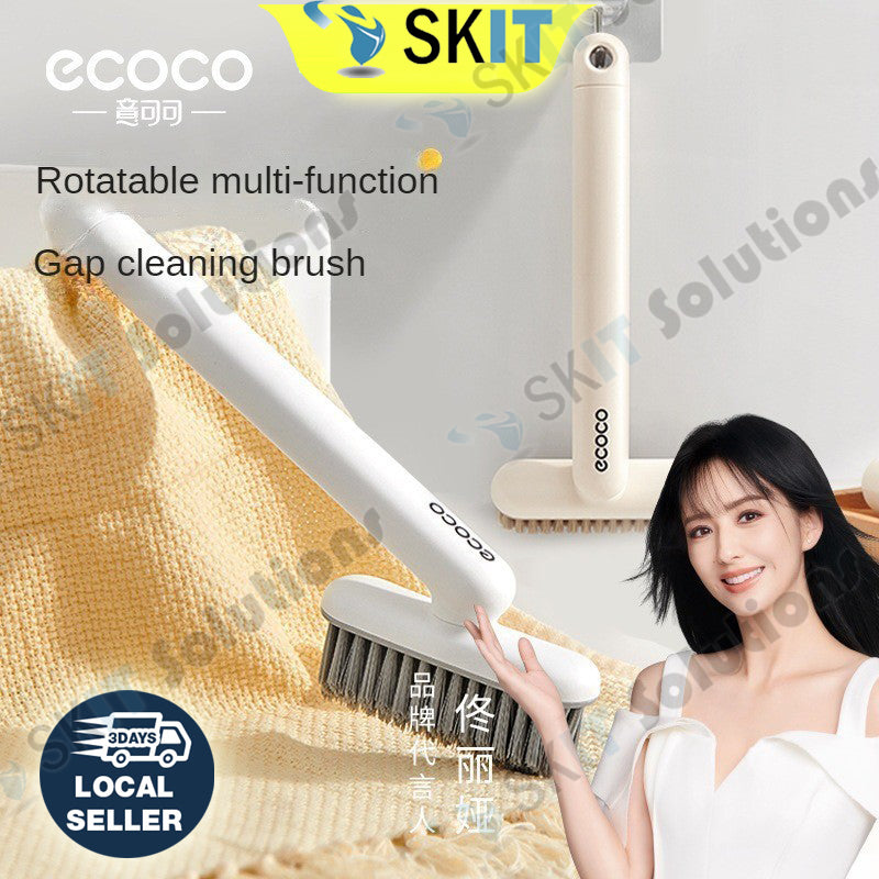 ECOCO Multi Function Gap Cleaning Brush 2 In 1 Rotary Seam Cleaner Brush 2in1 Bathroom Toilet Brush