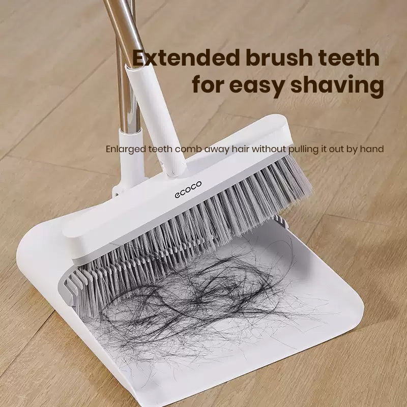 Ecoco 2in1 Foldable Broom And Dustpan Set Household Cleaning Tool Sweeping Kit For Home Use