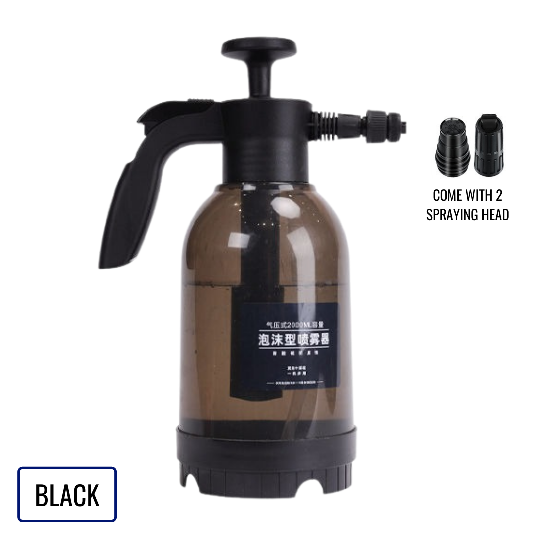 2000ML Pressurized Car Wash Snow Foam Sprayer Bottle High Pressure Spray Manual Air Pressure Aircon Washing Cleaning