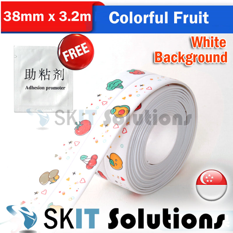 PVC Waterproof Self-Adhesive Sealing Wonder Tape Strip for Bathroom Bathtub Toilet Washing Basin Wall Kitchen Sink Stove Edge Countertop Floor Caulk