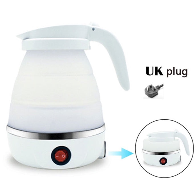 600ML Mini Folding Electric Travel Water Kettle 304 Stainless Steel Food Grade Silicone Kitchen Foldable Kettles Teapot