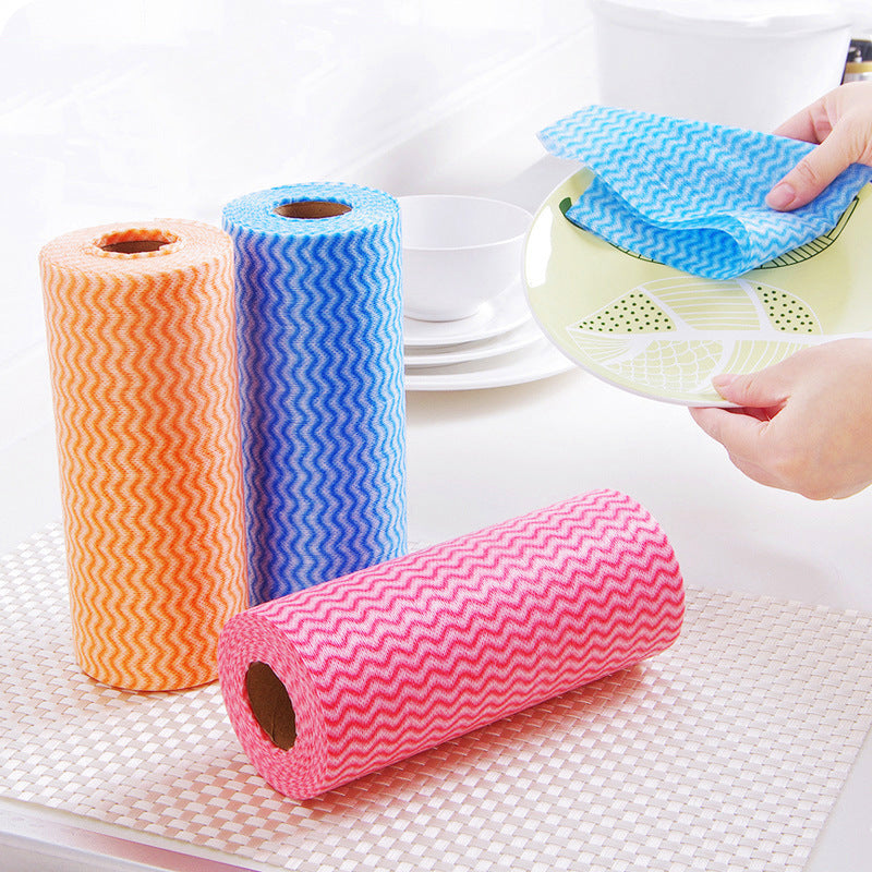 Disposable Rag Kitchen Environmental Protection Non-Woven Cloth Dish Towel Free Cutting Multi-Purpose Cleaning Cloth