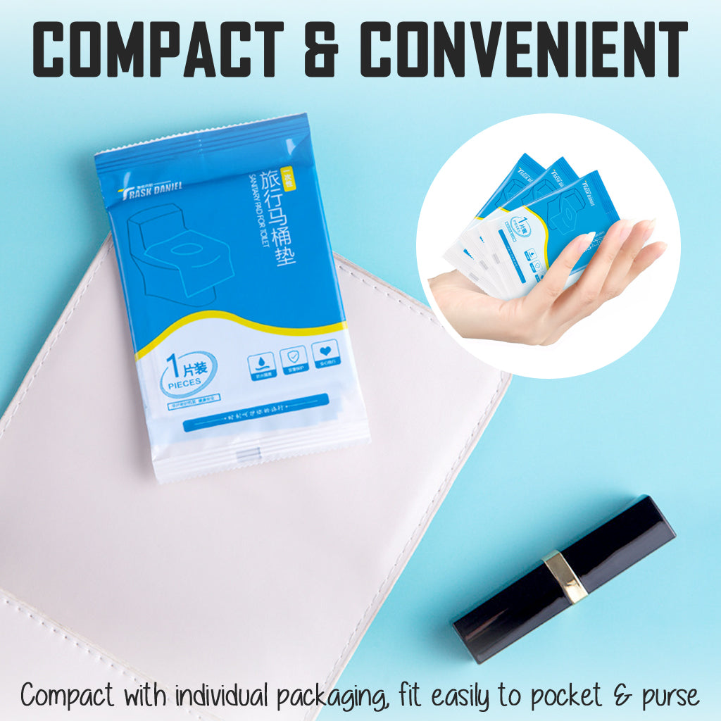 10pc/Pack Disposable Toilet Seat Bowl Cover Sanitary Pad Waterproof Anti Bacterial Hygiene Home Travel Essential Toiletries