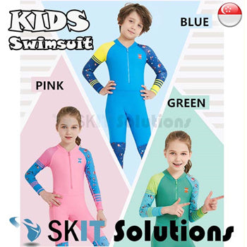 KIDS Swimsuit ★ LS-18822 Long Sleeve Swimming Costume Wear Suit★ Swim Clothes Boy and Girl