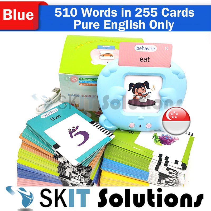 Bilingual Talking Flash Cards Reader Machine Device Flashcards Kids Toddlers Baby Educational Toys Speech Therapy Learning