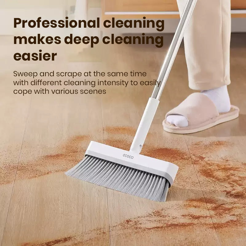 Ecoco 2in1 Foldable Broom And Dustpan Set Household Cleaning Tool Sweeping Kit For Home Use