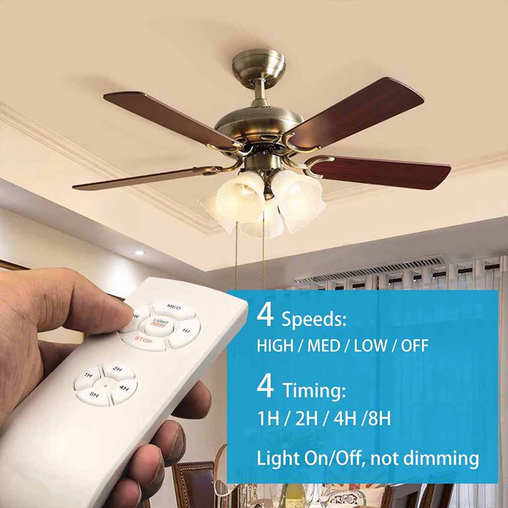 Smart Universal Ceiling Fan Lamp Remote Control Kit with Receiver 3 Speed Timing Wireless Controller